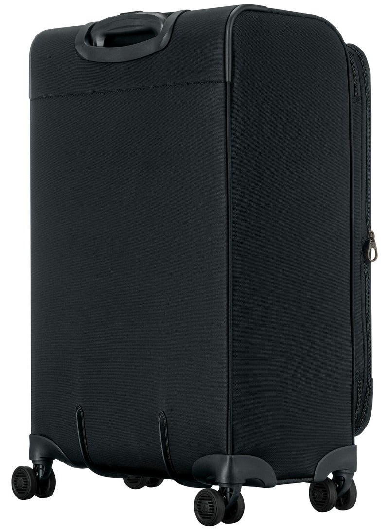 Wenger Checklite II 69 Cm 4-Double Wheeled Expandable Softside Check-In Luggage Trolley - Black - Image 5